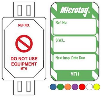 picture of Scafftag Microtag Safe Working Load Next Inspection Date Due Pack - SC-MIC-PK-MTI-I