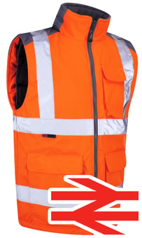 picture of Heavy Duty Torrington Orange Bodywarmer - LE-BW01-O