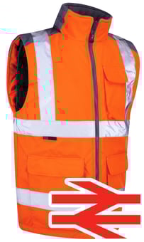 picture of Heavy Duty Torrington Orange Bodywarmer - LE-BW01-O