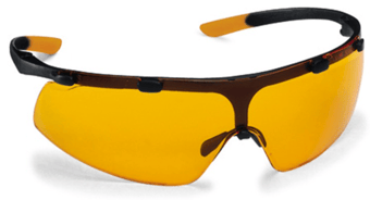 picture of Uvex Variomatic Safety Spectacles - Super Fit Black Frame Gold Lenses - [TU-9178855] - (DISC-W)