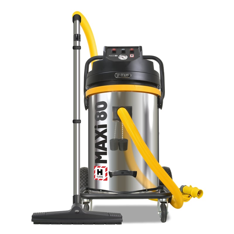 Picture of MAXi - H-Class Industrial Dust Extraction Vacuum Cleaner - 110V - 80L - 2500w - [VT-MAXI-H-110-80L] - (LP)