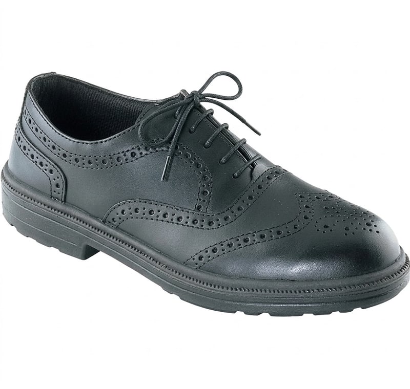 S1 - SRC - Value Brogue Standard Safety Shoe - Steel Toe Cap - EN 20345:2011 200 Joules S1  - Size 7 - [BL-142014] - (DISC-W)
