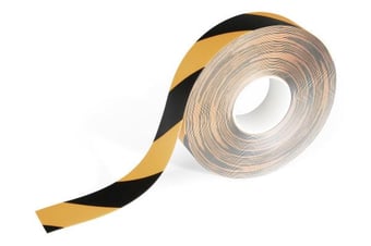 picture of Durable - DURALINE® 50/05 Floor Marking Tape - Yellow/Black - 50mm x 0.5mm x 15m - Removable - [DL-1043130]