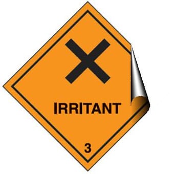 picture of Hazchem & Transport Labels - Irritant - 100 X 100Hmm - Self Adhesive Vinyl - [AS-DA47-SAV]