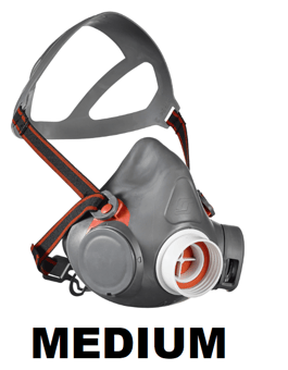 picture of 3M HF-300 Reusable Half Face Mask Respirator - Medium - 3M-HF-302
