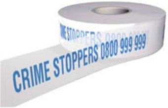 picture of Security Tape - Crime Stoppers 0800 999 999 - 75mm x 250m - [AS-SBT9]