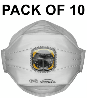 picture of JSP - Springfit™ 425ML FFP2 With Typhoon™ Valved Fold Flat Disposable Mask - Pack of 10 - [JS-BGA172-202-000]