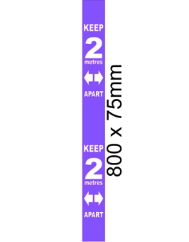 picture of Wall Distance Marker - Purple PVC - 800 x 75mm - [CI-STP183] - (DISC-X)