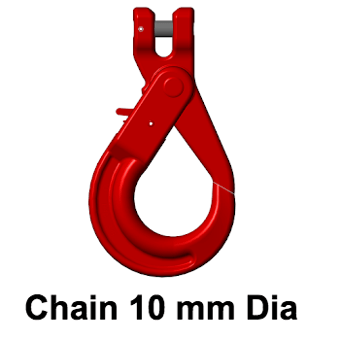 picture of GT Cobra Grade 80 Clevis Self Locking Hook - For Chain 10 Dia. - [GT-G80CSLH10] - (MP)