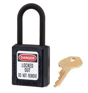 picture of Master Lock Black Dielectric Zenex Thermoplastic Safety Padlock - [MA-406BLK]