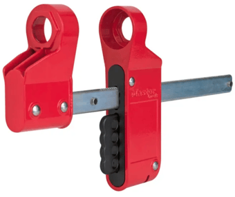 picture of Master Lock Red Blind Flange Lockout Device - Small - [MA-S3922]