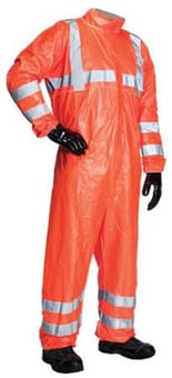 picture of DuPont Tyvek 500 - Hi-Vis Disposable Coverall - Type 5-B and 6-B - DU-TY125ASHV
