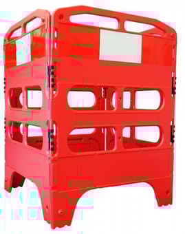 Picture of TRAFFIC-LINE Pedestrian Safety Barrier - HDPE - 4 Gate Version - W 1,000 x H 750 x D 20 mm - [MV-341.33.159]