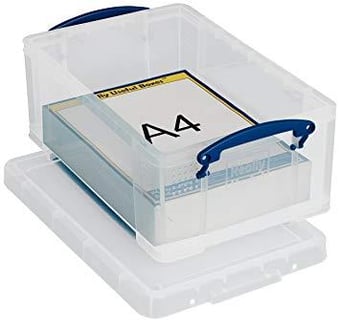 Picture of Plastic Clear 9 Litre Really Useful Box - Including Lid - UB-09RUB