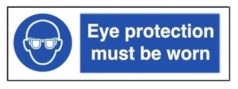 picture of Eye Protection Sign - 300 x 100Hmm - Rigid Plastic - [AS-MA73-RP]