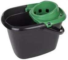 picture of Plastic Mop Bucket 14L - Black/Green - [CP-SI19774]