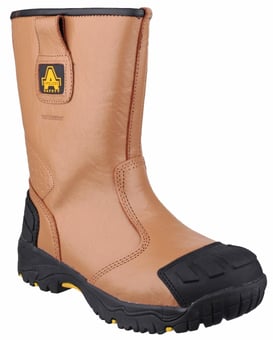 picture of Amblers Safety FS143 Waterproof Pull On Tan Brown Safety Rigger Boots S3 WR HRO SRC- FS-21835-35182