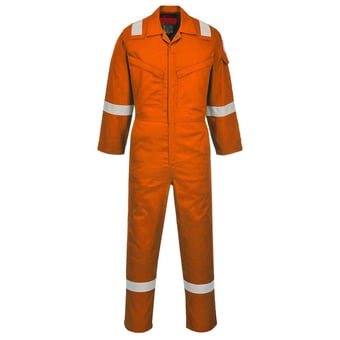 Picture of Portwest - Orange Araflame Silver Coverall - PW-AF73ORR