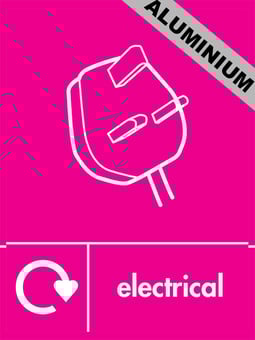 picture of Recycling Signs - Electrical - 300 X 400Hmm - Aluminium - [AS-WR03-ALU]