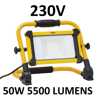 picture of Draper 230V SMD LED Folding Site Light 50W 5500 Lumens - [DO-03181]