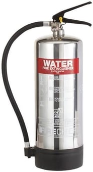 picture of Firechief Elite 6L Water Polished Stainless Steel Fire Extinguisher & Bracket - [HS-PXW6] - (LP)