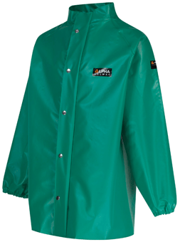 Picture of Alpha Solway Chemmaster Chemical Jacket With Collar Green - AL-CMJC-EW
