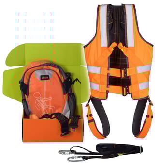 Picture of ARESTA MEWP Kit HV Hi-Viz Double Point Safety Harness - [XE-AK-M0HVL]