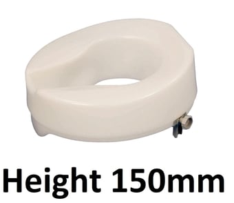 picture of Aidapt Ashby Easy Fit Raised Toilet Seat - Height 150mm - [AID-VR218]