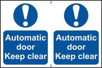 Picture of Spectrum Automatic door Keep clear - PVC 300 x 200mm - SCXO-CI-0156