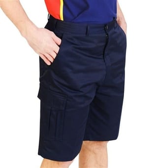 picture of Absolute Apparel Navy Blue Cargo Shorts - AP-AA753-NAV
