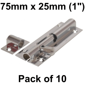 picture of CP Straight Barrel Bolt - 75mm x 25mm (1") - Pack of 10 - [CI-DB25L]