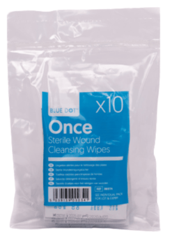 picture of Blue Dot Sterile Saline Wipes - Bag of 10 - [CM-86974]