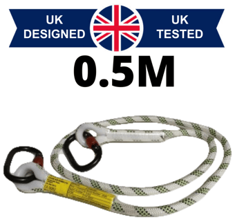 picture of Aresta - Fall Restraint Lanyard Fixed Rope - 0.5M - EN354 EN358 EN362 - Carabiners Sold Separately - [XE-AR-02801/05]