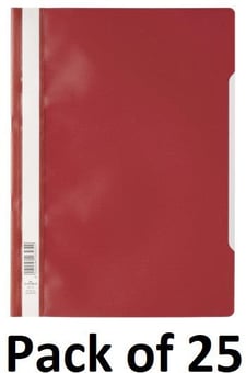 picture of Durable - Clear View Folder A4 - Red - Pack of 25 - [DL-252303]