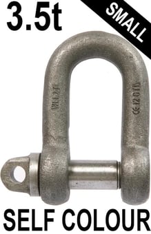 picture of 3.5t WLL Self Colour Small Dee Shackle c/w Type A Screw Collar Pin - 7/8" X 1"- [GT-HTSDSC3.5]