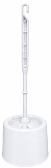 picture of Economy Toilet Brush and Holder Set - White - [OTL-306016]