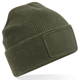 picture of Beechfield Removable Patch Thinsulate Beanie - Military Green - [BT-B540-MIL]