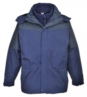 picture of Portwest - Aviemore 3 in 1 Mens Waterproof - Navy Blue Jacket - PW-S570NAR