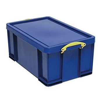 picture of Plastic Solid Blue 64 Litre Really Useful Box - Including Lid - UB-64BLRUB