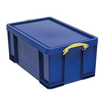 Picture of Plastic Solid Blue 64 Litre Really Useful Box - Including Lid - UB-64BLRUB
