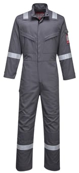 picture of Portwest Bizflame Ultra Grey Coverall - Regular Leg - PW-FR93GRR