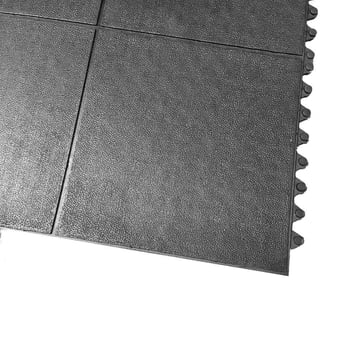 picture of Link-Tile Solid Top Anti-Slip Anti-Fatigue Mats - Black - 910mm x 910mm - [WWM-10200-09109116-BKNA] - (LP)