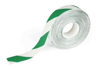 picture of Durable - DURALINE® STRONG 50/07 Two Colour Floor Marking Tape - Green/White - 50mm x 0.7mm x 30m - [DL-1726131]