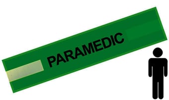 Picture of Green - Mens Pre Printed Arm band - Paramedic - 10cm x 55cm - Single - [IH-ARMBAND-G-PMED-B]