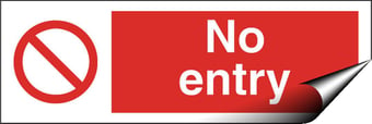 Picture of No Entry Sign LARGE - 600 X 200Hmm - Self Adhesive Vinyl - [AS-PR66-SAV]