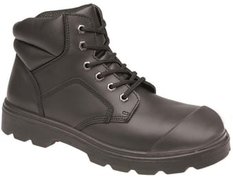 picture of Black 6 Eyelet S1P Boot Scuff Cap Dual Density Sole Steel Cap And Midsole - [BR-2418] - (DISC-R)