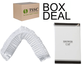 picture of Black & White Shower Cap - Box Deal 10 x 50 - [IH-MCS-WSBSHOWER]