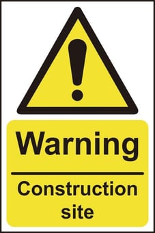 Picture of Spectrum Warning Construction Site - RPVC 200 x 300mm - SCXO-CI-13962