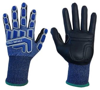 picture of Pred Impact Blue Nylon Gloves - JE-TS4