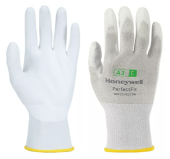picture of Honeywell Perfect Fit 13G A3/C Polyurethane Coated White Gloves - HW-NPF23-0113W - (DISC-R)